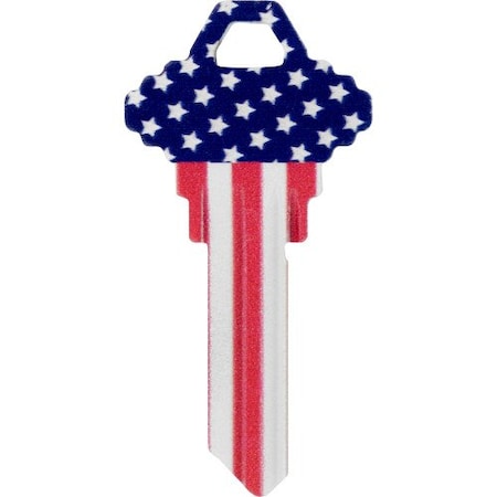 Hillman HILLMAN Wackey Flag House/Office Universal Key Blank SC1 Single 89911